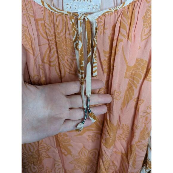 Johnny Was  Waimea Mixed Peasant Top  Size L Boho Long Sleeve - Picture 5 of 9